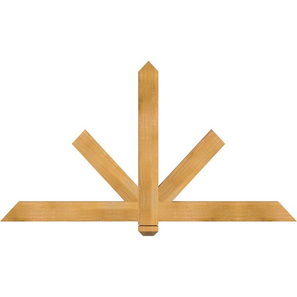 Ekena Millwork Kennewick Rough Sawn Timber Gable Bracket, Western Red Cedar, 60"W x 32"H x 2"D x 4"F, 13/12 Pitch GBW060X32X0204KEN00RWR - main